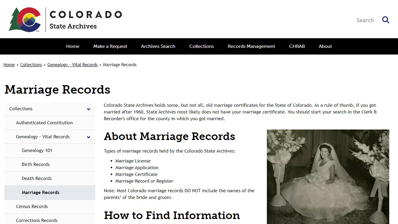 Marriage Records | Archives - Colorado